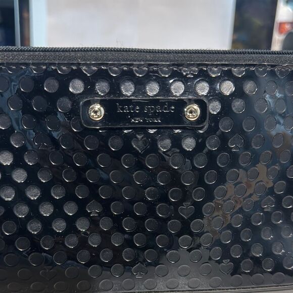 Kate Spade Black Polka Dot Cosmetic Makeup Clutch - Picture 2 of 8